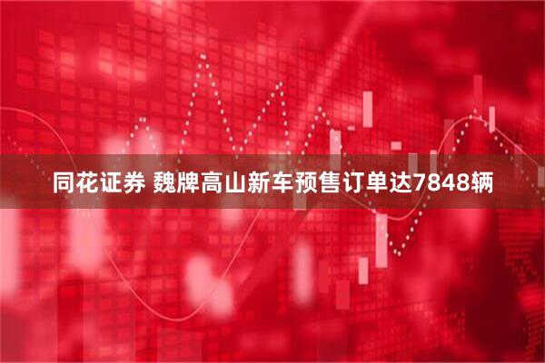 同花证券 魏牌高山新车预售订单达7848辆