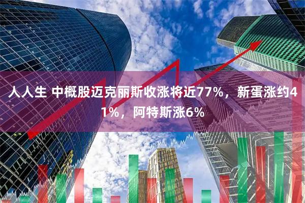 人人生 中概股迈克丽斯收涨将近77%，新蛋涨约41%，阿特斯涨6%